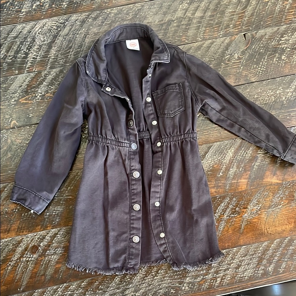 Wonder Nation Gray Jean Jacket with Cinched Waist